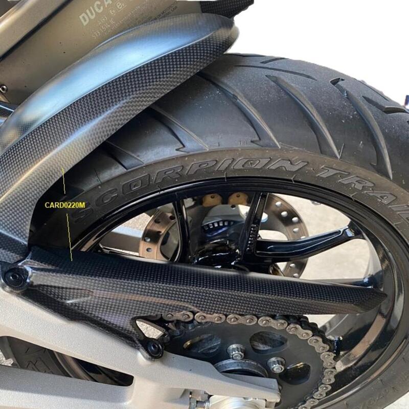 Parafango Posteriore in Carbonio - Opaco per Ducati NeroA1