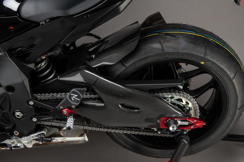 Parafango Post. In Carbonio per Yamaha Lucido