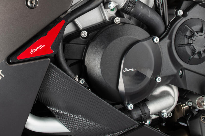 Protezione In Alluminio Copri Alternatore Lato Sinistro per Aprilia Nero