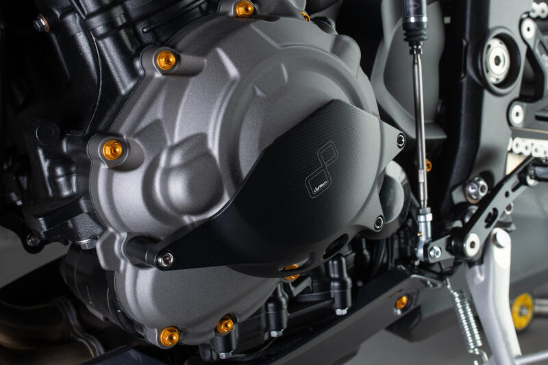 Copri Alternatore Lato Sx per Triumph Nero