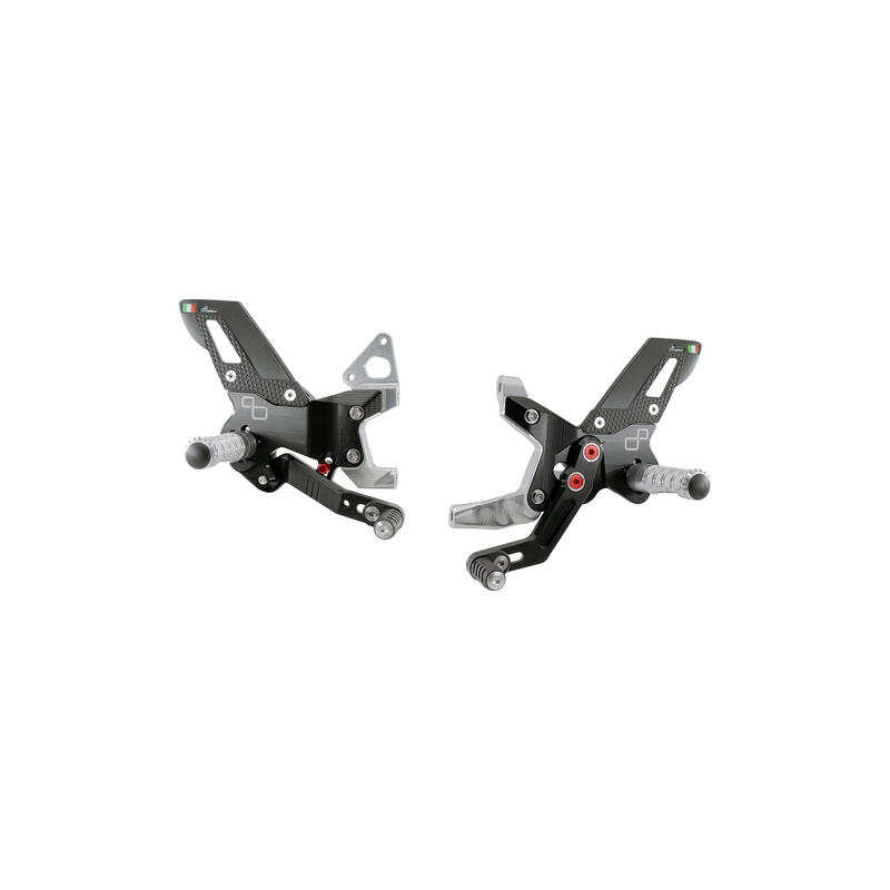 Adjustable Rear Sets With Fixed Foot Pegs  (Track Use) for Ducati Nero