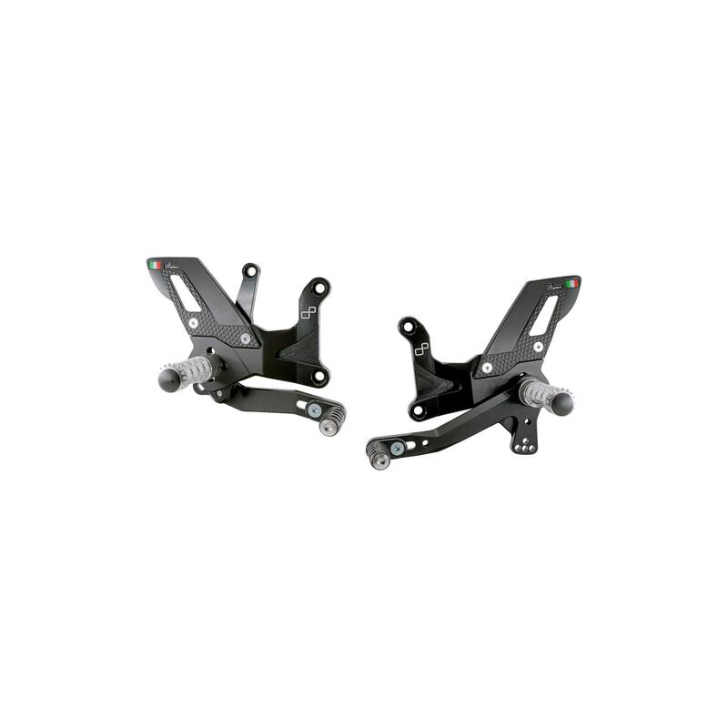 Adjustable Rear Sets With Fixed Foot Pegs - TRACK USE for Kawasaki Naturale