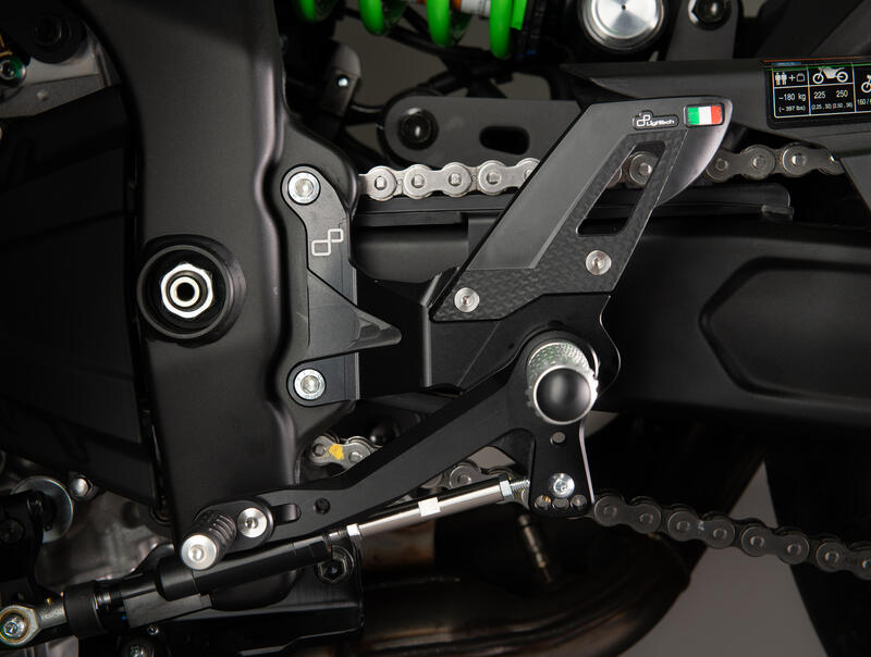 Adjustable Rear Sets With Fixed Foot Pegs - TRACK USE for Kawasaki Nero