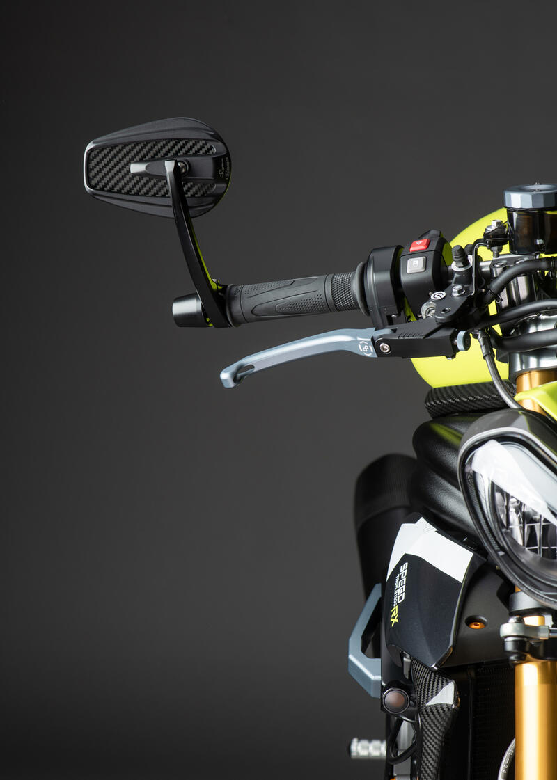 Leva Freno Ribaltabile (Tipo J) per Aprilia, Ducati, Honda, Triumph Nero