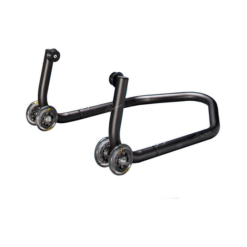 Cavalletto Posteriore Componibile In Ferro Con Rulli A 4 Ruote Nero