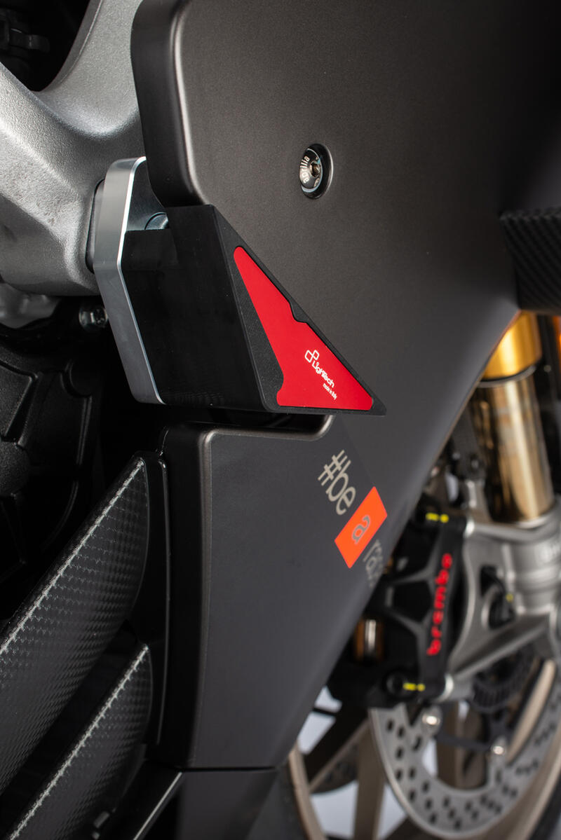 Kit Protezioni Telaio per Aprilia Nero/Rosso