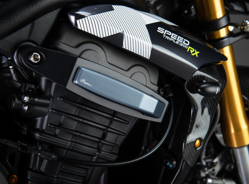 Shock-Absorbing Frame Sliders Kit for Triumph Grigio