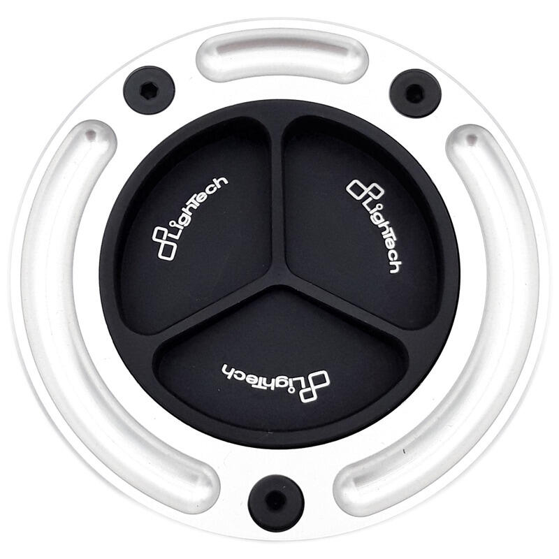 Tappi Serbatoio Con Chiusura A Vite per Kawasaki Nero/Argento