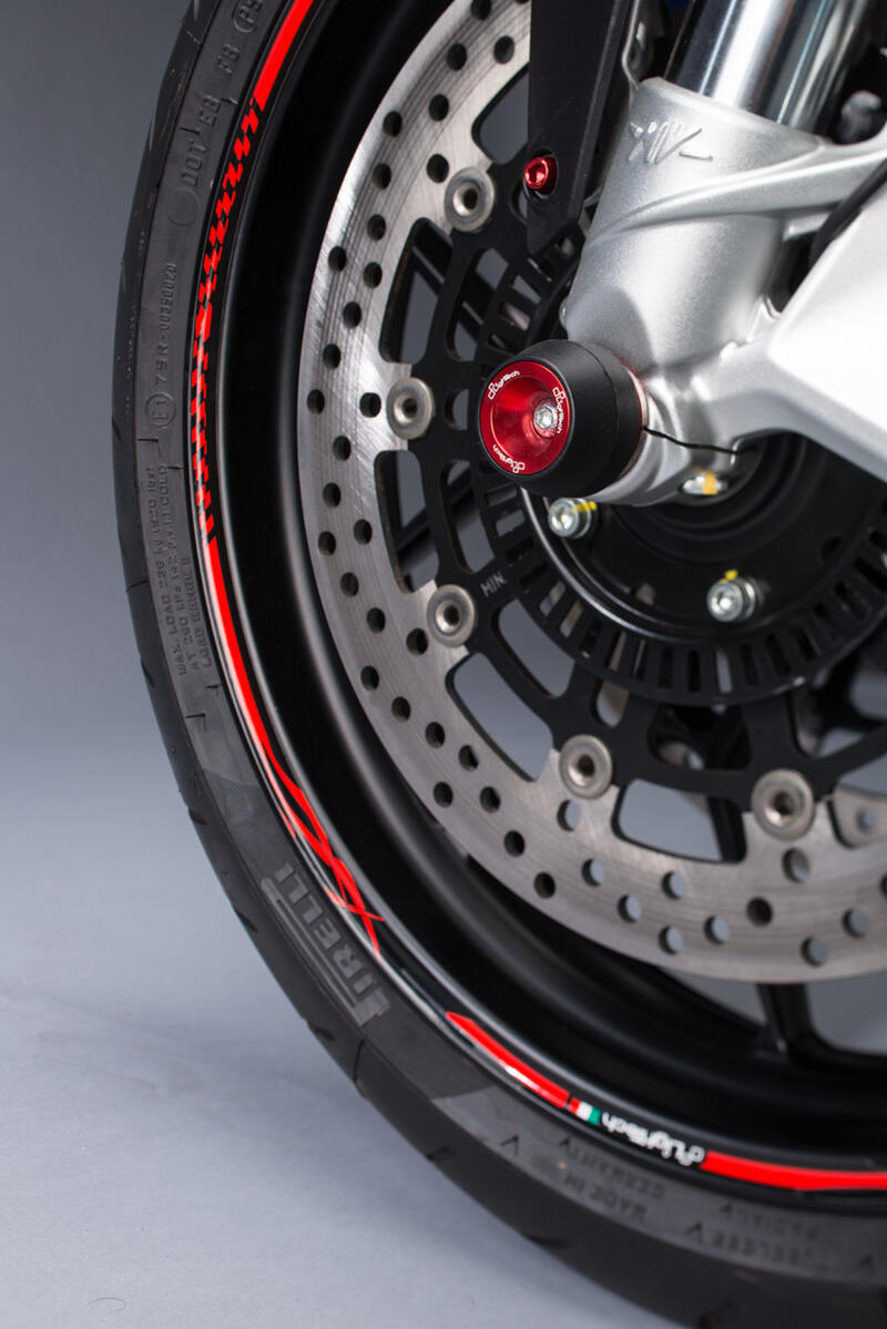 Kit Protezioni Perno Ruota per Mv Agusta Rosso